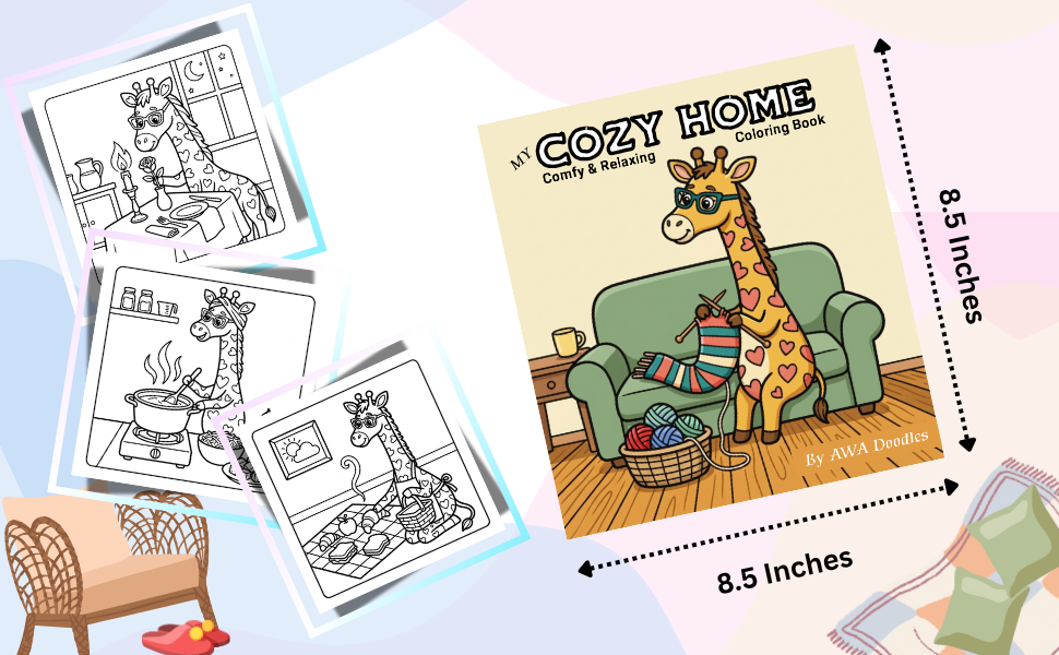 My Cozy Home coloring book interior preview 2