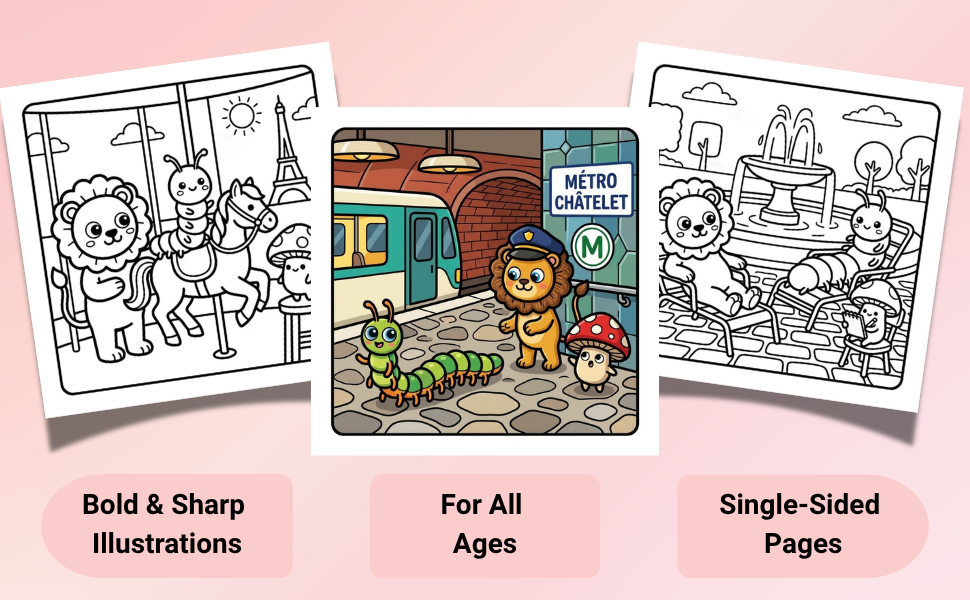 Wiggly Trio coloring book preview 3